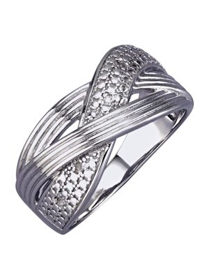 Damenring mit Diamanten AMY VERMONT Silberfarben