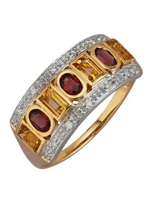 Damenring mit Farbstein und Diamanten Diemer Highlights Multicolor