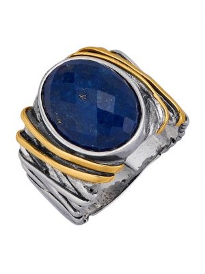 Damenring mit Lapislazuli Diemer Farbstein Blau