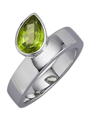 Damenring mit Peridot Diemer Farbstein Grün