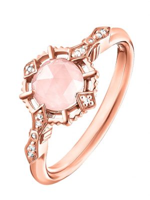 Damenring mit Rosenquarz Thomas Sabo D_TR0043-925-26 Thomas Sabo Rosé