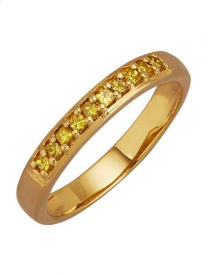 Damenring mit gelben Diamanten Diemer Diamant Gelb