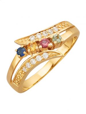 Damenring mit multifarbenen Saphiren Multicolor