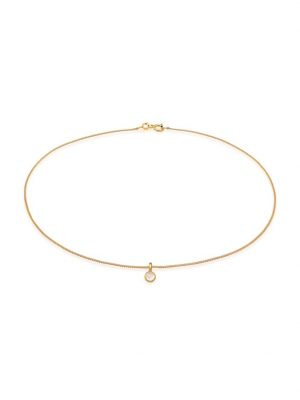 Halskette Choker Mondstein Solitär Anhänger 585 Gelbgold Elli Premium Gold