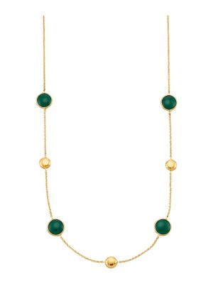 Halskette mit Achaten Diemer Farbstein Grün