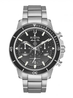 Herrenuhr-Chronograph 96B272 Bulova Silberfarben
