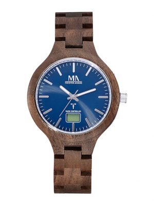 Herrenuhr mit Walnussholzgehäuse Meister Anker Braun