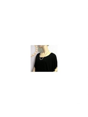 Kette 8mm Glasperlenkette geknotet cremefarben 65cm Gallay Schmuckgroßhandel Creme