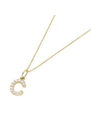 Kette Anhänger Buchstabe C mit Zirkonia, Gold 375 Luigi Merano Gold