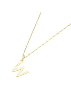 Kette Anhänger Buchstabe W, Gold 585 Luigi Merano Gold