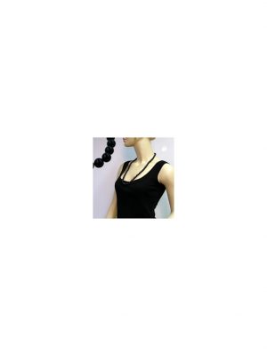 Kette Perlen 10mm schwarz-glänzend Gallay Schmuckgroßhandel Schwarz
