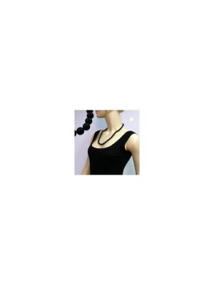Kette Perlen 10mm schwarz-glänzend Gallay Schmuckgroßhandel Schwarz