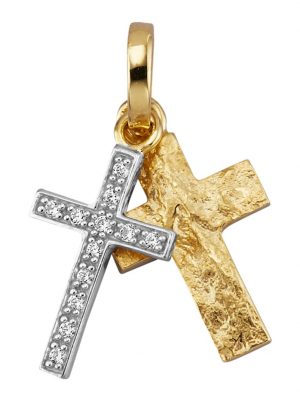Kreuz-Anhänger in Gelbgold 585 Diemer Gold Gelbgoldfarben