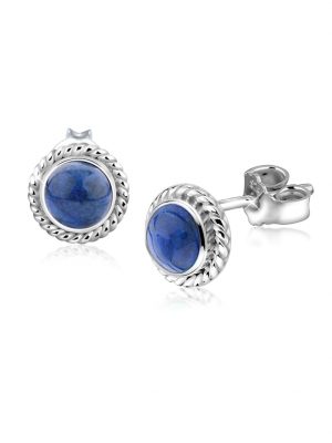 Ohrringe Boho Lapislazuli Geburtsstein September 925 Silber Nenalina Blau