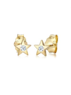 Ohrringe Stecker Stern Astro Diamant (0.03Ct) 375 Gelbgold Elli DIAMONDS Gold
