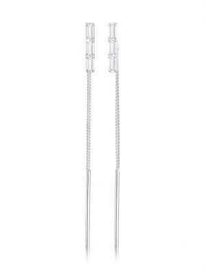 Ohrringe Topas Rechteck Panzer Trend Durchziehen 925 Silber Elli Premium Silber
