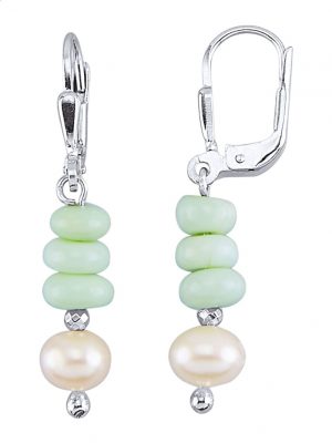 Ohrringe mit Opalen Grün