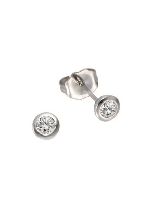 Ohrstecker 925/- Sterling Silber Brillant weiß Brillant 1,1cm Glänzend 0,20ct. Diamonds by Ellen K. Weiß