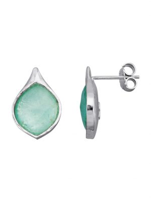 Ohrstecker in Silber 925 Roman Glass Blau