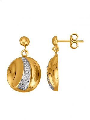 Ohrstecker mit Diamanten Gelbgoldfarben