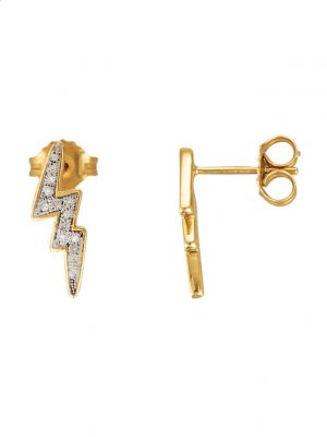 Ohrstecker mit Diamanten Gelbgoldfarben