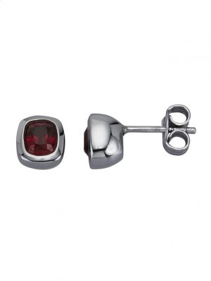 Ohrstecker mit Spinell Diemer Farbstein Rot