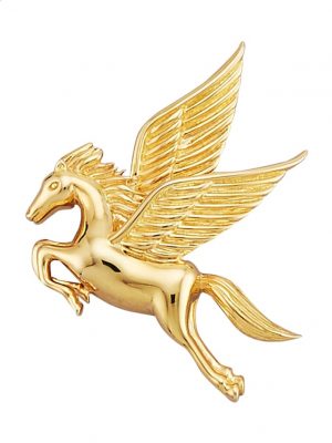 Pegasus-Anhänger in Silber 925, vergoldet Gelbgoldfarben