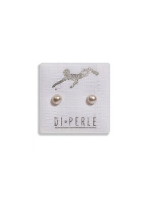 Perlenschmuck 585 Gelbgold Süsswasser Perlen Ohrstecker DI PERLE Grau