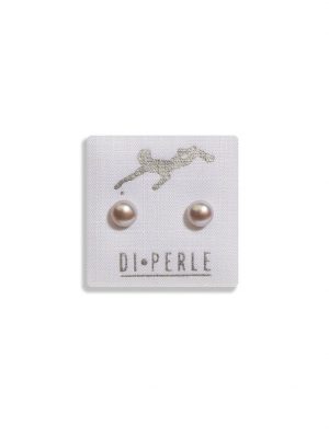 Perlenschmuck 585 Gelbgold Süsswasser Perlen Ohrstecker DI PERLE Grau