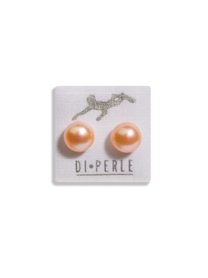 Perlenschmuck 585 Gelbgold Süsswasser Perlen Ohrstecker DI PERLE Naturfarbe