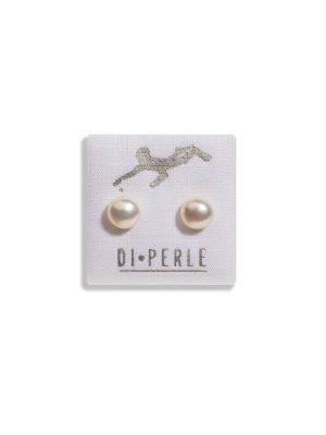 Perlenschmuck 585 Gelbgold Süsswasser Perlen Ohrstecker DI PERLE Weiß