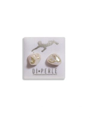 Perlenschmuck 585 Gelbgold Süsswasser Perlen Ohrstecker DI PERLE Weiß