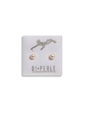 Perlenschmuck 585 Gelbgold Süsswasser Perlen Ohrstecker DI PERLE Weiß