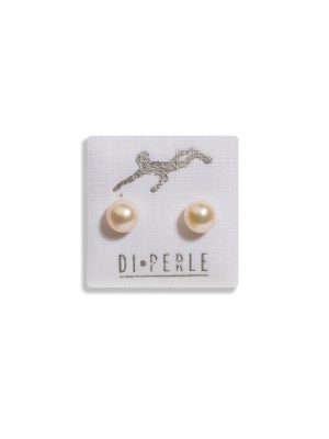 Perlenschmuck 585 Gelbgold Süsswasser Perlen Ohrstecker DI PERLE Weiß