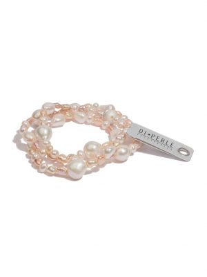 Perlenschmuck 925 Silber Süsswasser Perlen Armband ( 57 cm ) DI PERLE Nature