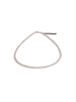 Perlenschmuck 925 Silber Süsswasser Perlen Collier ( 50 cm ) DI PERLE Weiß