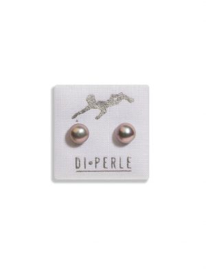 Perlenschmuck 925 Silber Süsswasser Perlen Ohrstecker DI PERLE Grau