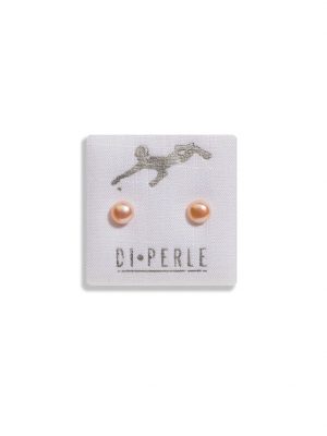 Perlenschmuck 925 Silber Süsswasser Perlen Ohrstecker DI PERLE Naturfarbe