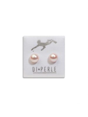 Perlenschmuck 925 Silber Süsswasser Perlen Ohrstecker DI PERLE Weiß