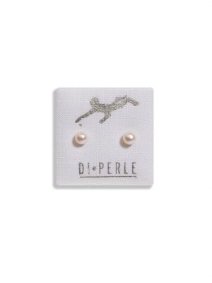 Perlenschmuck 925 Silber Süsswasser Perlen Ohrstecker DI PERLE Weiß