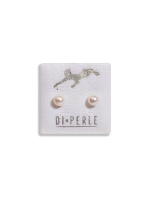 Perlenschmuck 925 Silber Süsswasser Perlen Ohrstecker DI PERLE Weiß