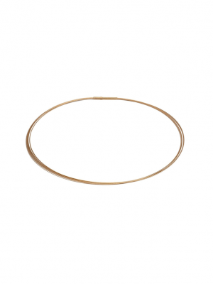 Perlenschmuck Edelstahl Halsreif ( 42 cm ) DI PERLE Gold