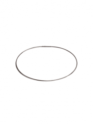 Perlenschmuck Edelstahl Halsreif ( 42 cm ) DI PERLE Silber