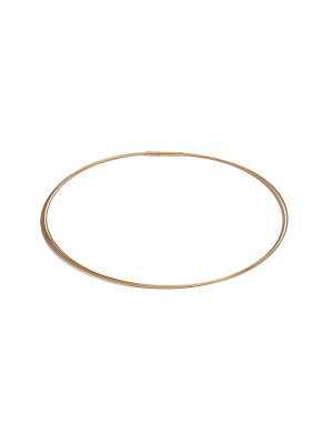 Perlenschmuck Edelstahl Halsreif ( 45 cm ) DI PERLE Gold