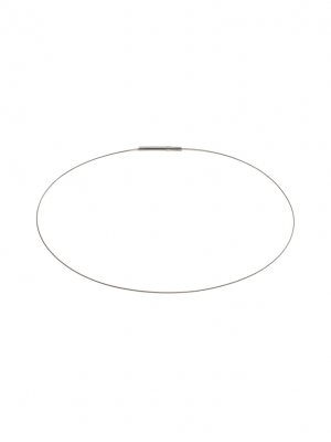 Perlenschmuck Edelstahl Halsreif ( 45 cm ) DI PERLE Silber