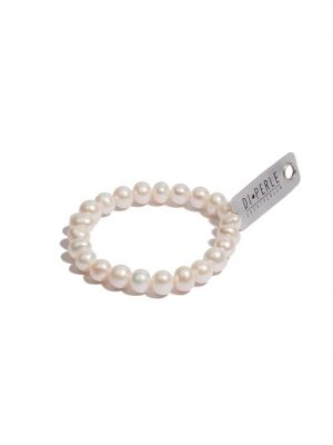 Perlenschmuck Süsswasser Perlen Armband ( 19 cm ) DI PERLE Weiß