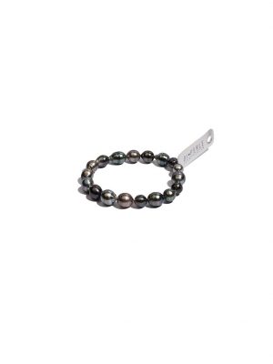 Perlenschmuck Tahiti Perlen Armband ( 19 cm ) DI PERLE Schwarz