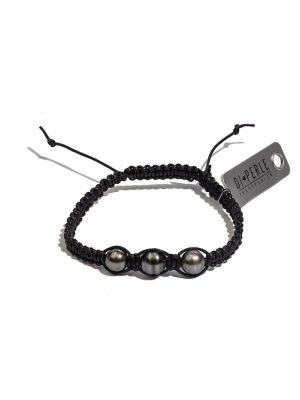 Perlenschmuck Tahiti Perlen Armband ( 21 cm ) DI PERLE Schwarz