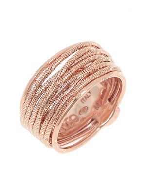 Pesavento Damenring WDNAA102M 925er Silber platiniert, Rotgold