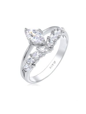 Ring Doppelring Zirkonia Schmuckstein Edel 925 Silber Elli Premium Silber